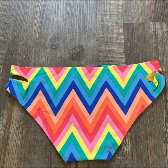 Arie Zig Zag Rainbow Bikini Bottoms Small New. - Picture 2 of 2